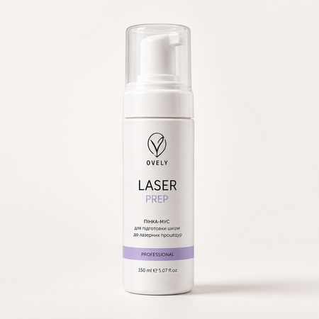 OVELY LASER PREP — Пінка-мус для підготовки шкіри до лазерних процедур, 150 мл Зображення
